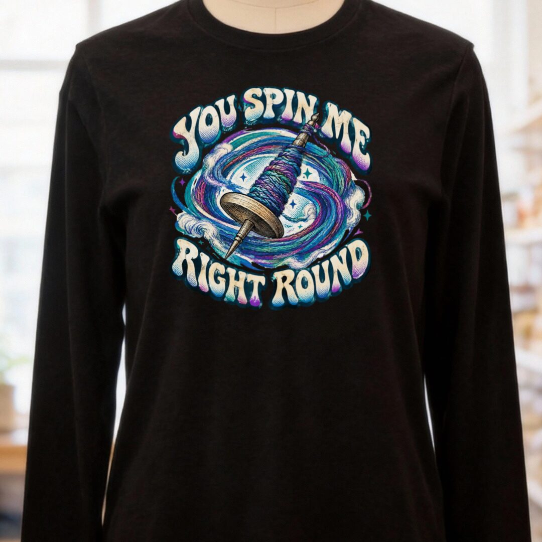 You Spin Me Long Sleeve Tee Black t-shirt