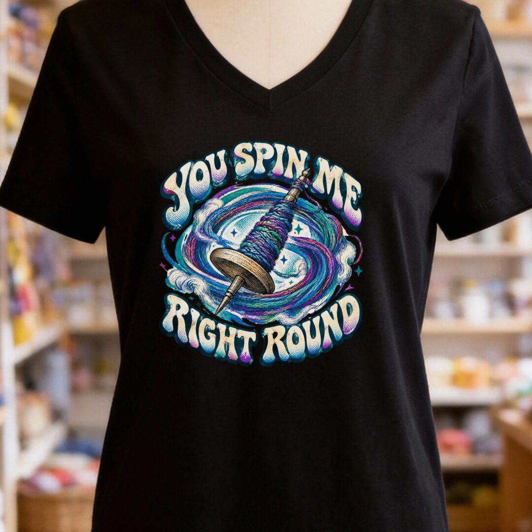 You Spin Me V-Neck T-Shirt Black t-shirt