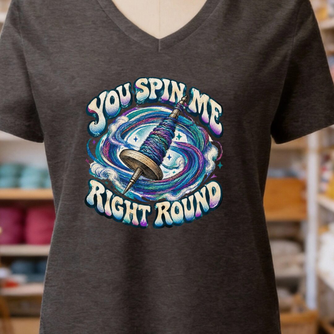 You Spin Me V-Neck T-Shirt Dark Grey t-shirt