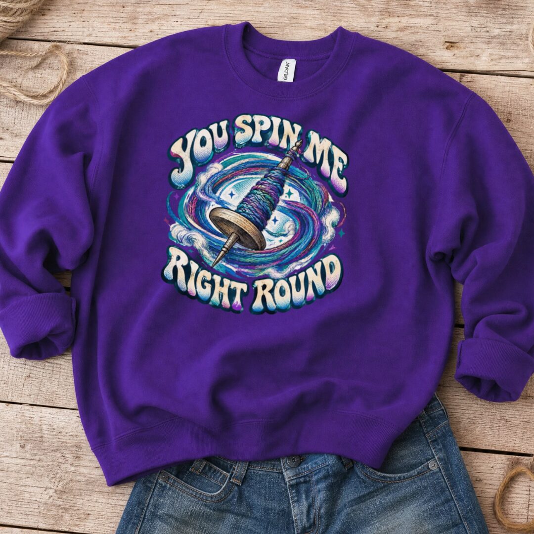 You Spin Me Sweatshirt Purple t-shirt