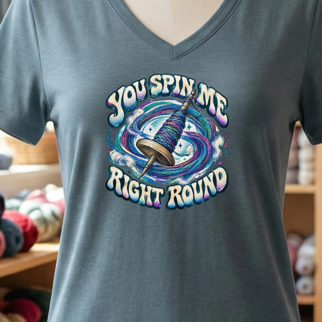 You Spin Me V-Neck T-Shirt Slate t-shirt