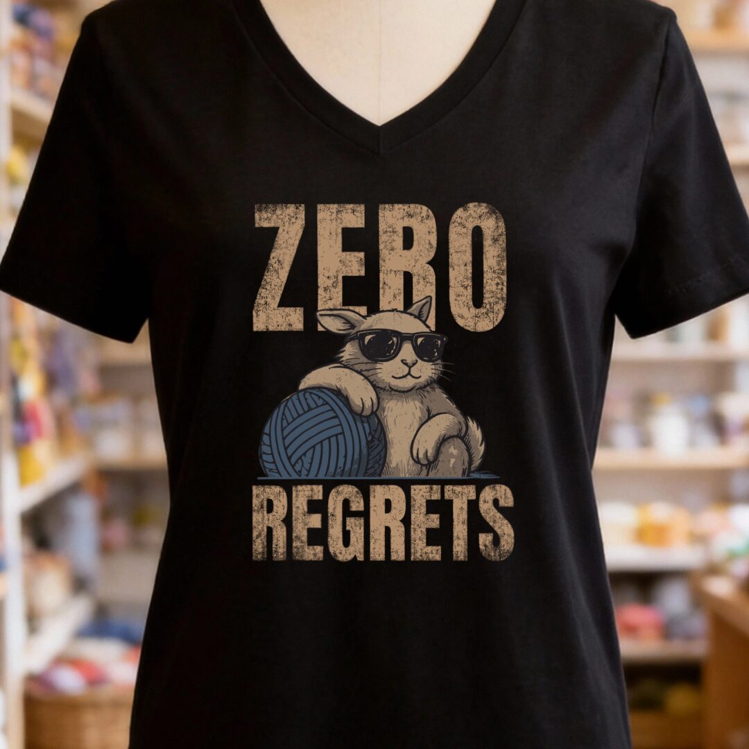 Zero Regrets Black V Neck.jpg