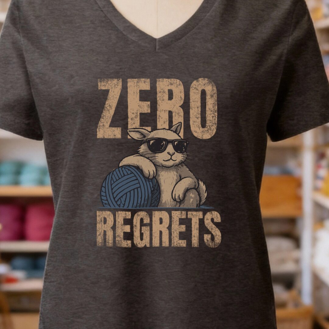 Zero Regrets Dark Grey V Neck.jpg