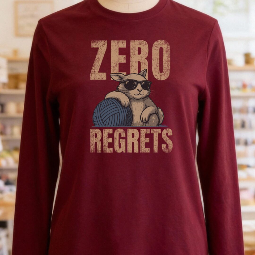 Zero Regrets Maroon Long Sleeve Tee.jpg