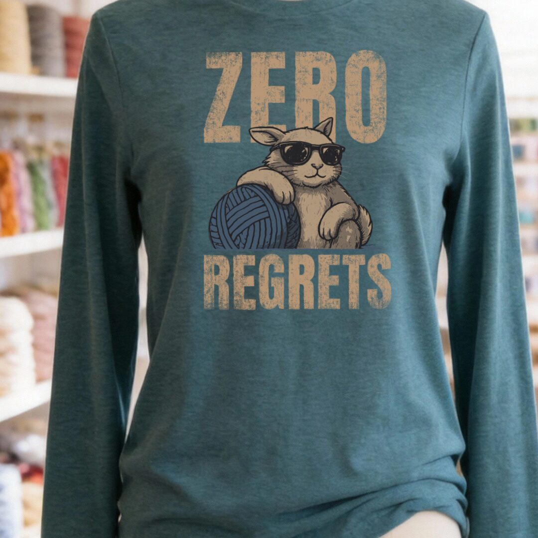 Zero Regrets Teal Blue Long Sleeve Tee.jpg