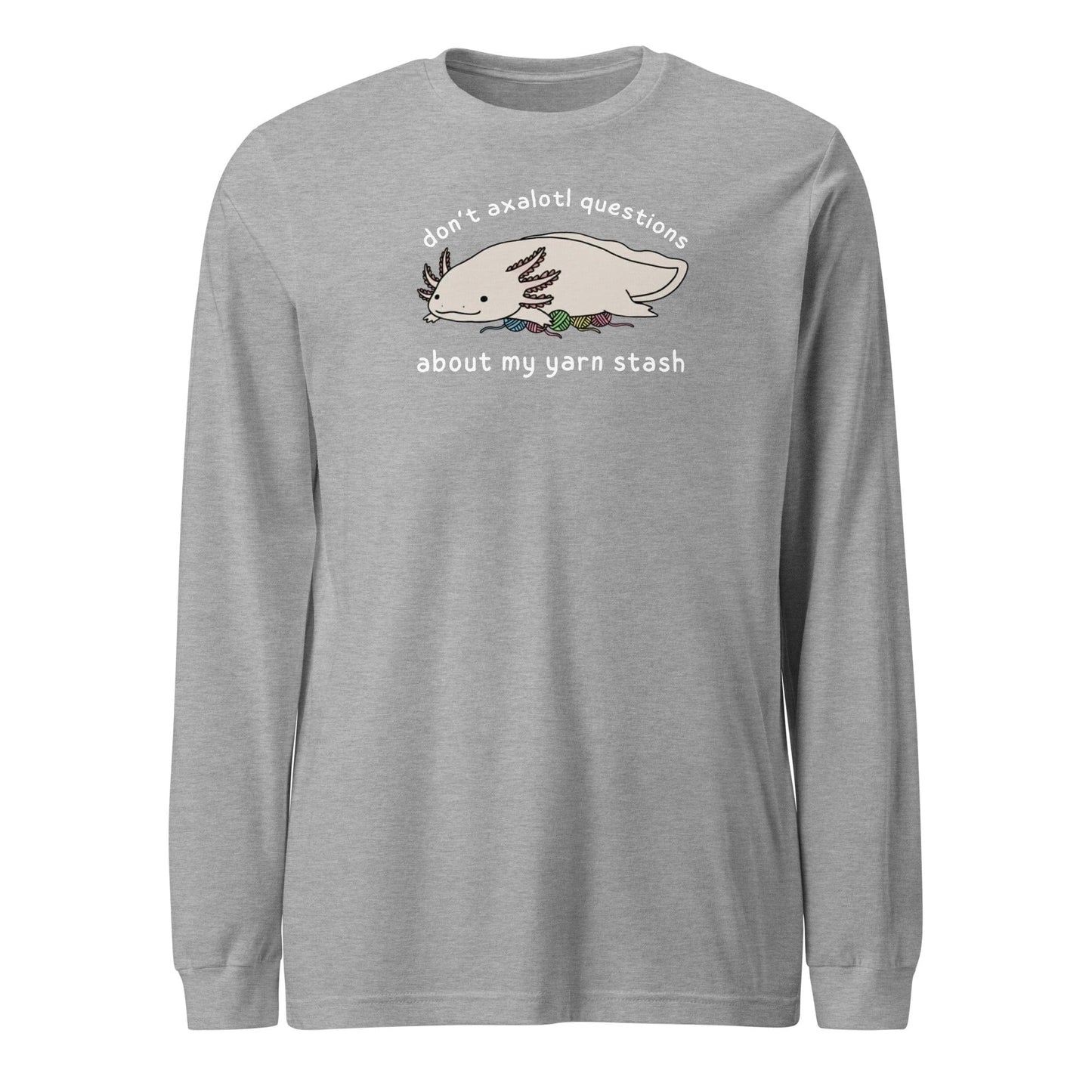 Axolotl Questions Long Sleeve Tee Athletic Heather / S
