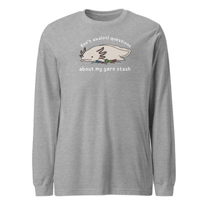 Axolotl Questions Long Sleeve Tee Athletic Heather / S