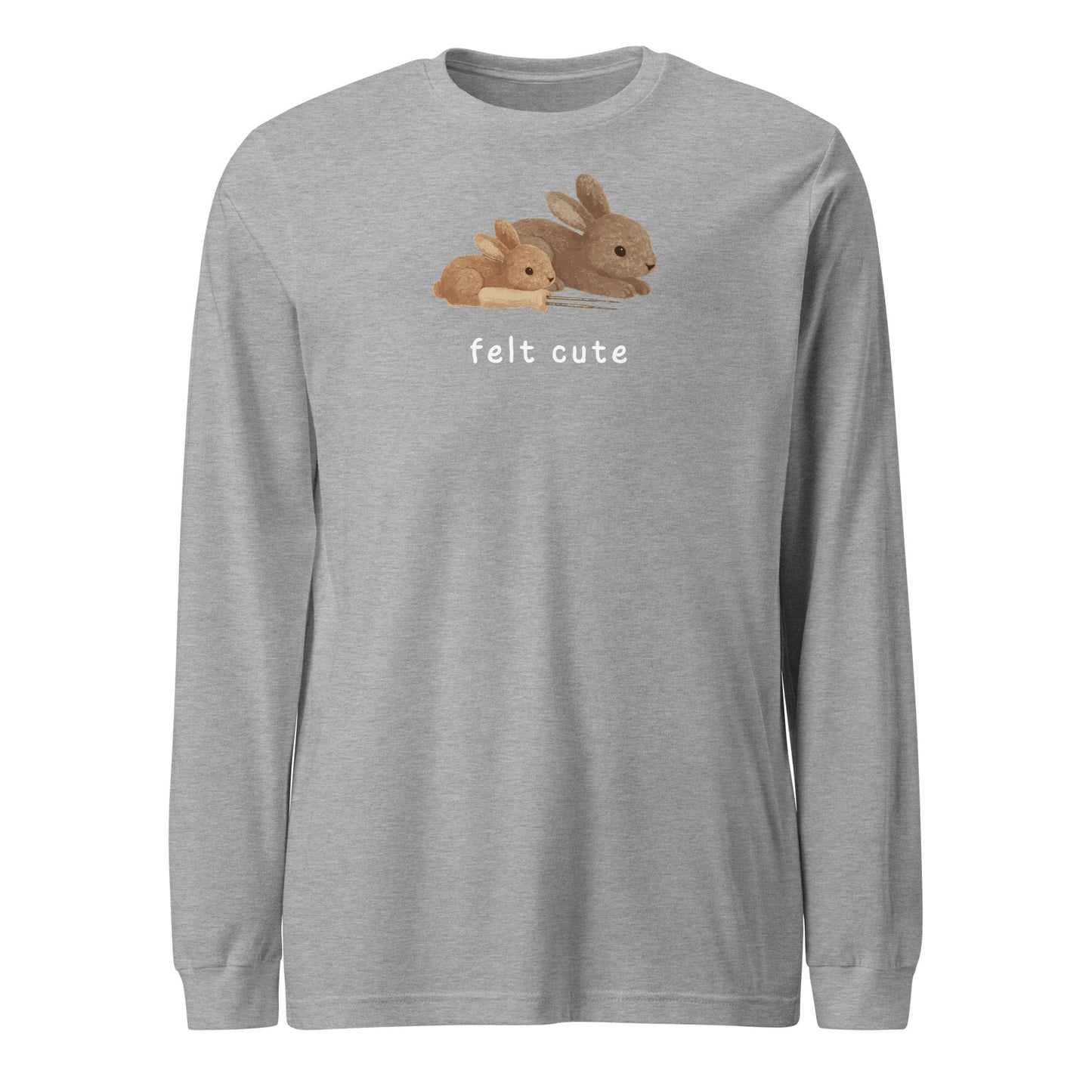 Felt Cute Long Sleeve Tee Athletic Heather / S