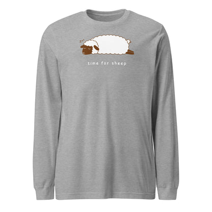 Time for Sheep Long Sleeve Tee Athletic Heather / S