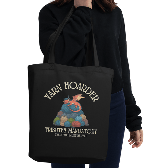 'Yarn Hoarder Dragon' Eco Tote Bag