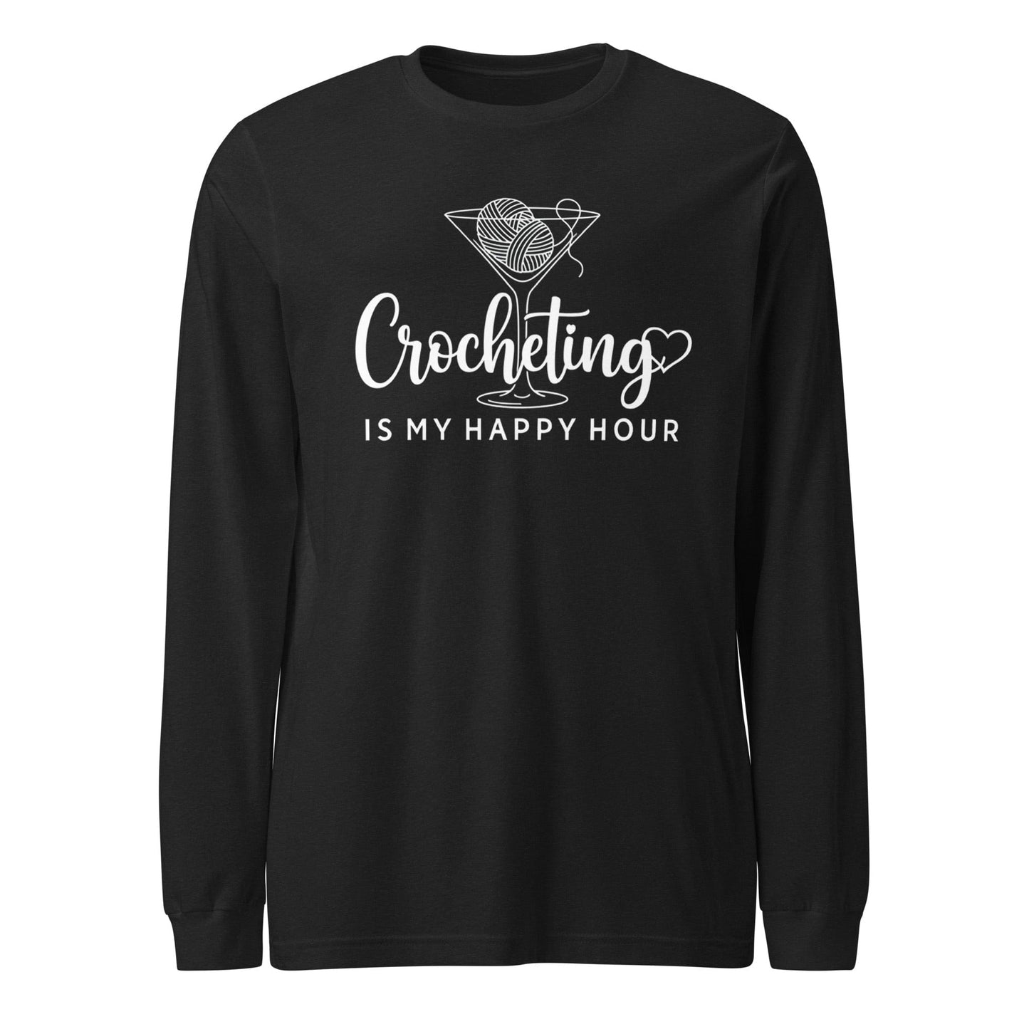 Crochet Rage Consumes Me Long Sleeve Tee Black Heather / S