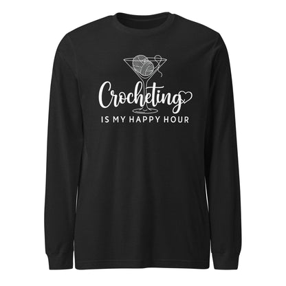 Crochet Rage Consumes Me Long Sleeve Tee Black Heather / S