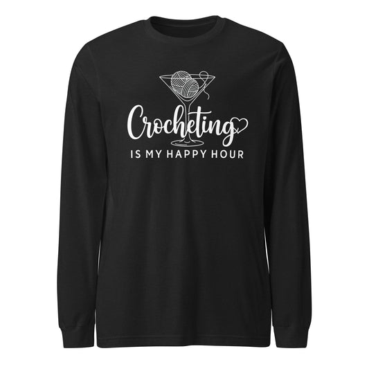 Crochet Rage Consumes Me Long Sleeve Tee Black Heather / S