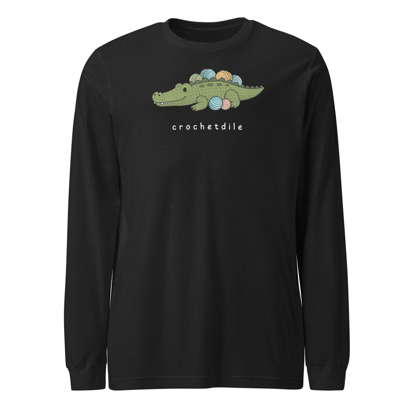 Crochetdile Long Sleeve Tee Black Heather / S