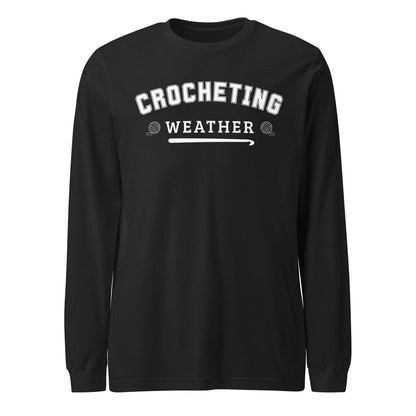 Crocheting Weather Long Sleeve Tee Black Heather / S