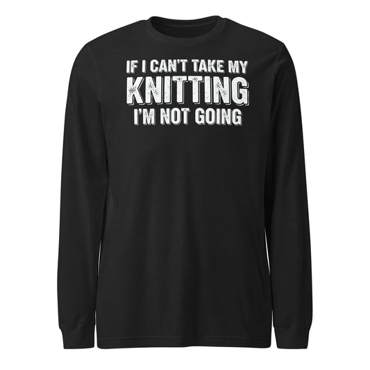 I'm Not Going Long Sleeve Tee Black Heather / S