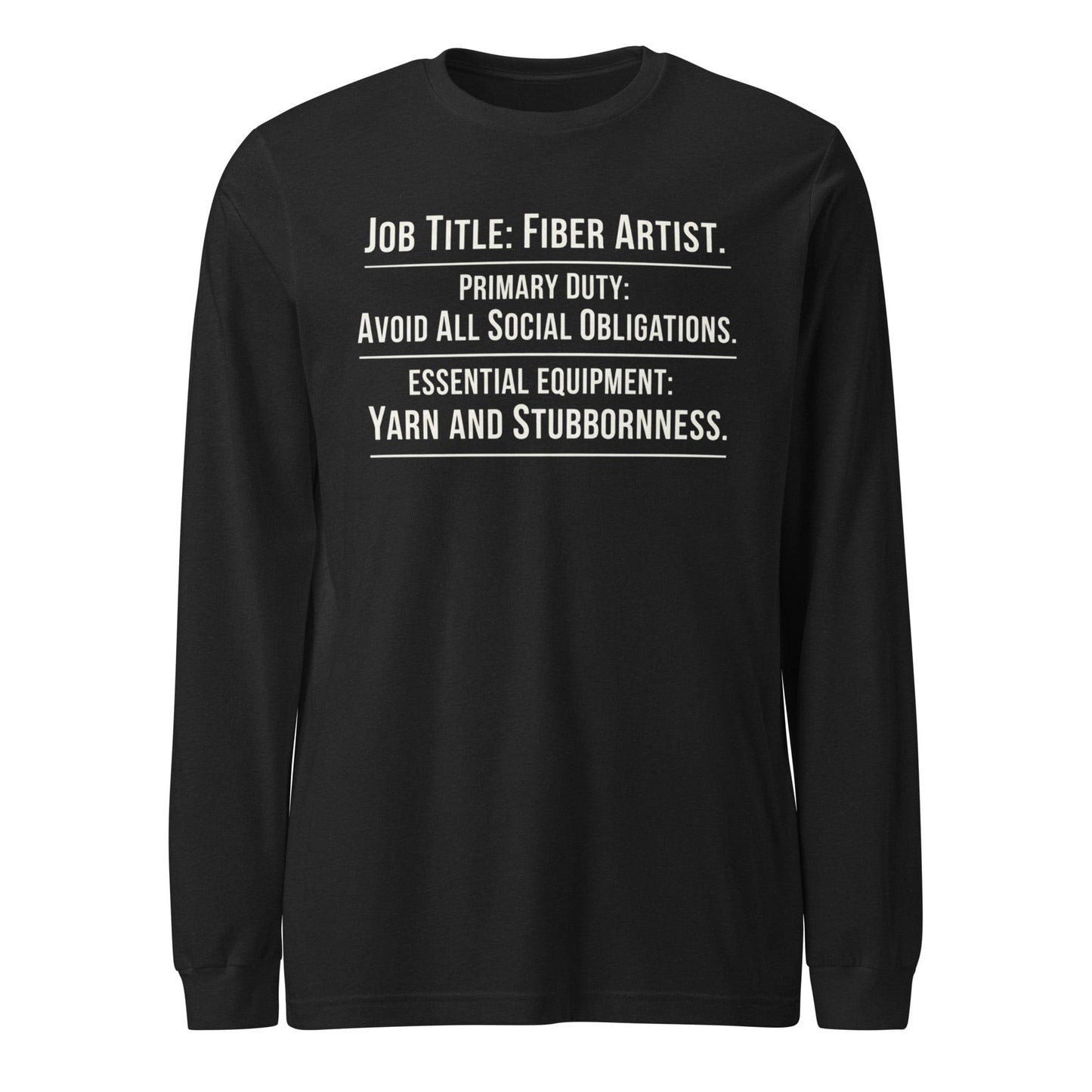 Job Title Long Sleeve Tee Black Heather / S