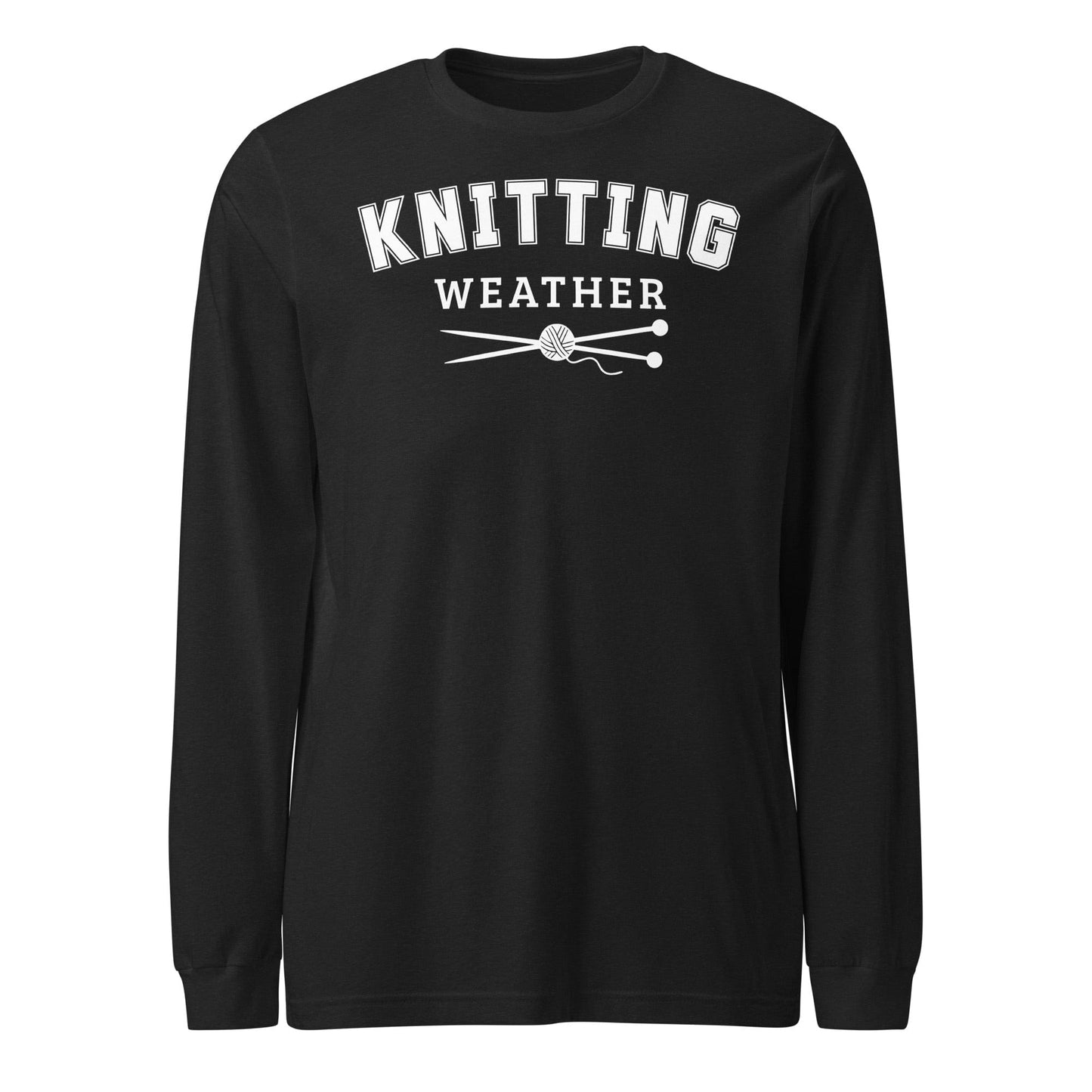 Knitting Weather Long Sleeve Tee Black Heather / S