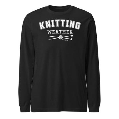 Knitting Weather Long Sleeve Tee Black Heather / S