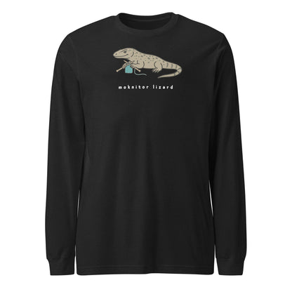 Moknitor Lizard Long Sleeve Tee Black Heather / S