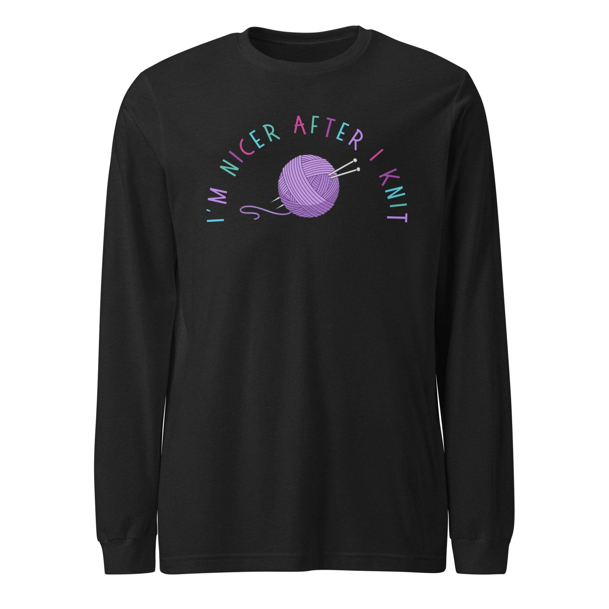 Nicer After Knit Long Sleeve Tee Black Heather / S
