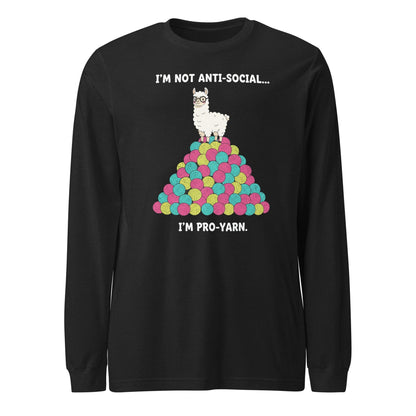 Pro Yarn Long Sleeve Tee Black Heather / S