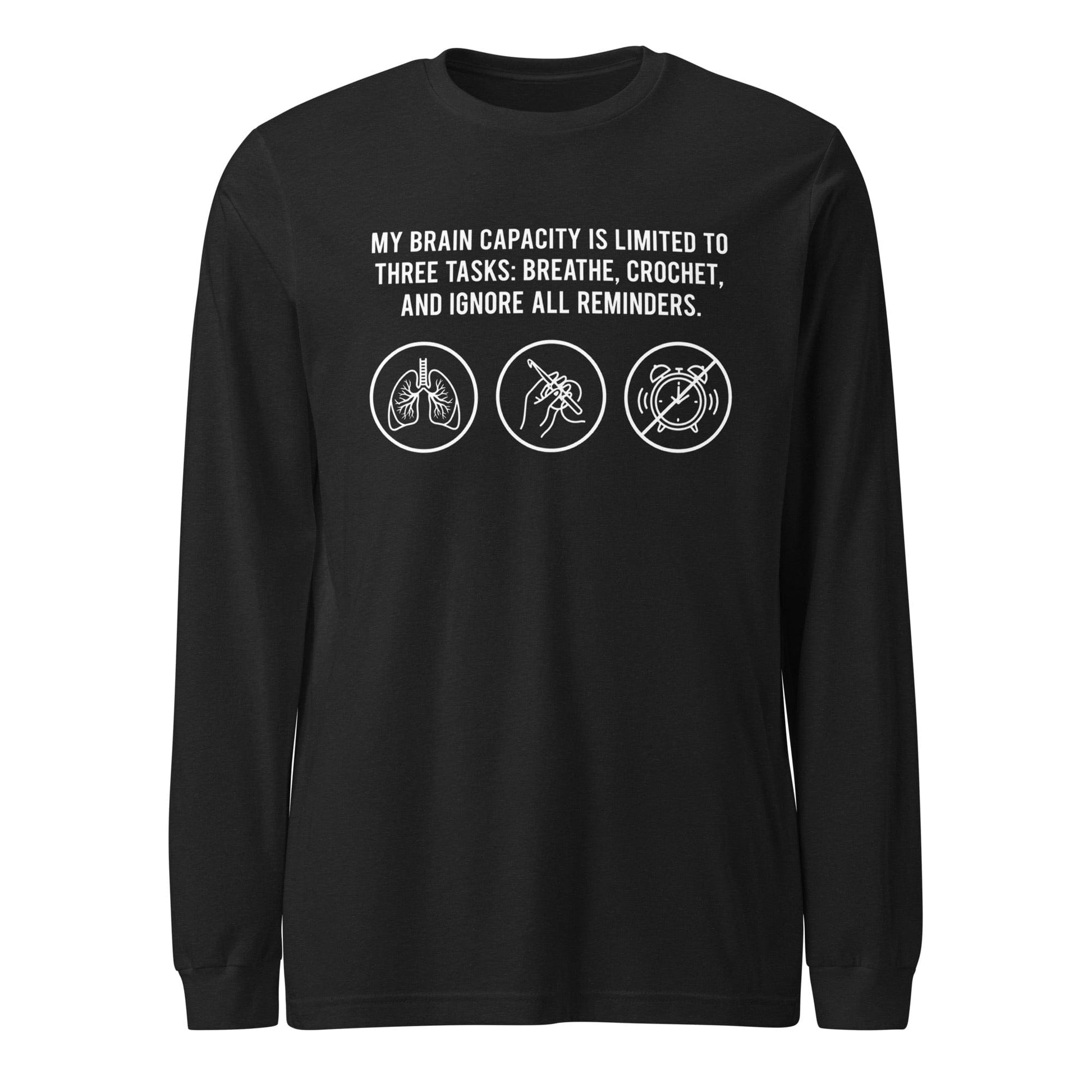 Task List Long Sleeve Tee Black Heather / S