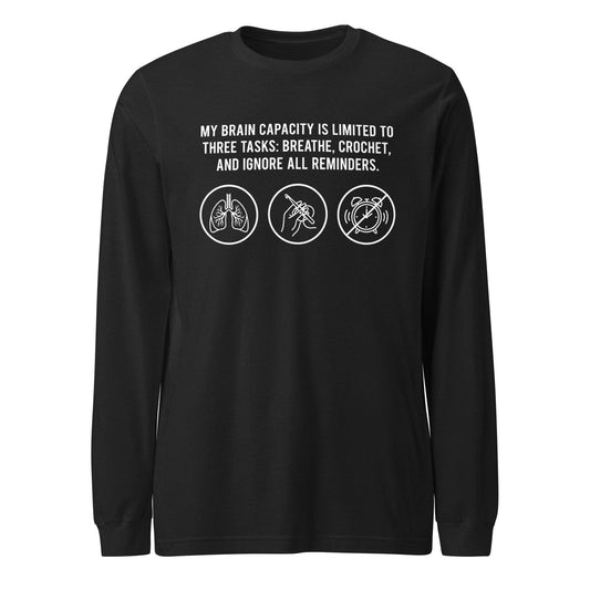 Task List Long Sleeve Tee Black Heather / S