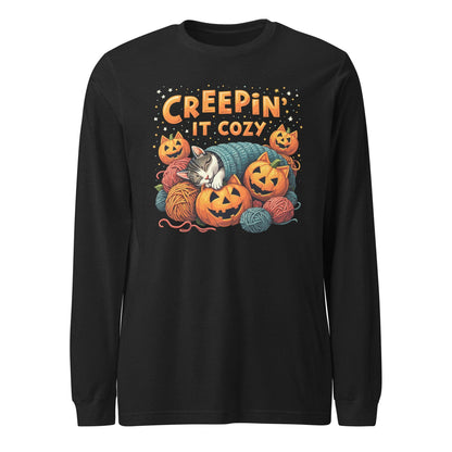 Creepin' It Cozy Long Sleeve Tee Black Heather / XS