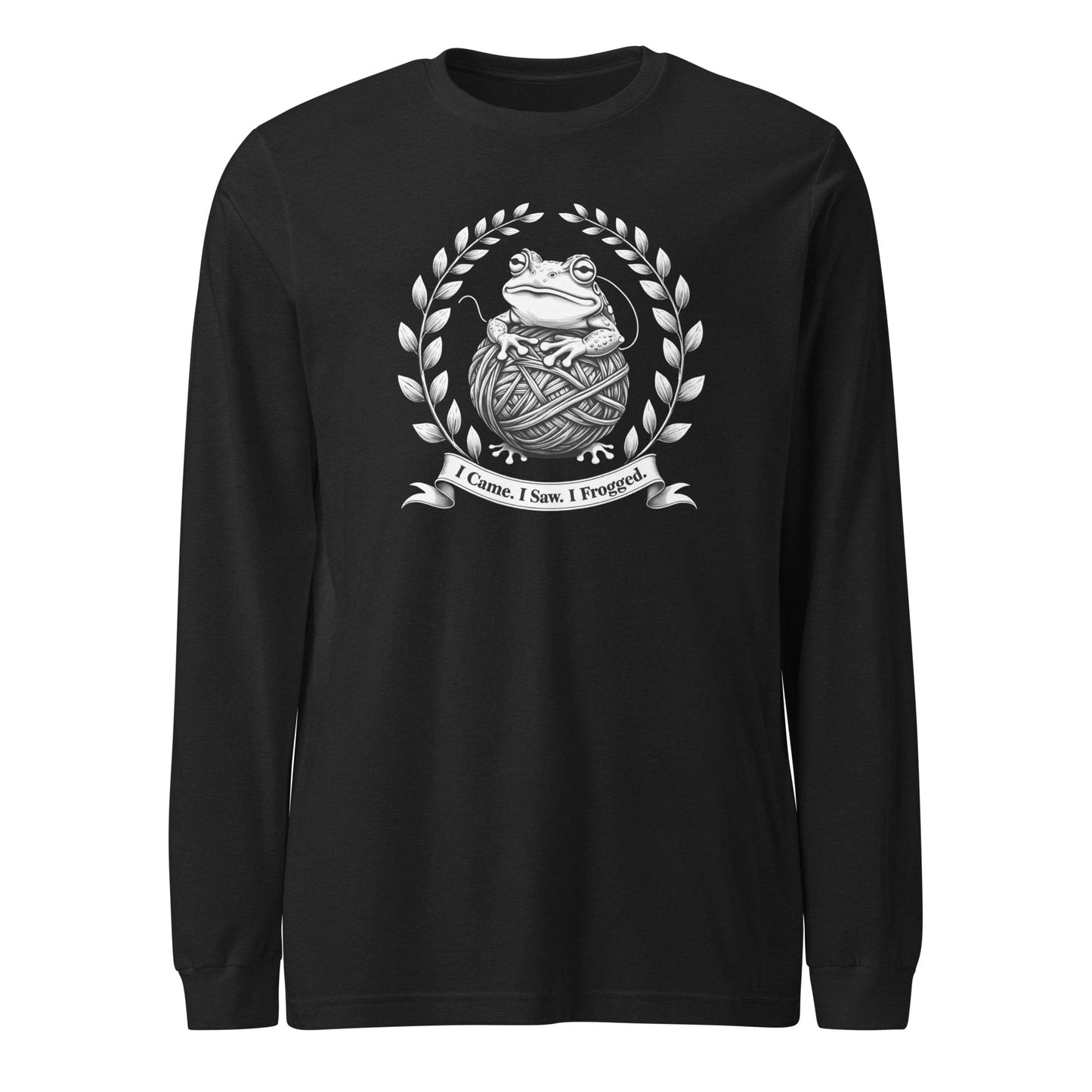 I came, I saw, I Frogged Long Sleeve Tee Black Heather / XS
