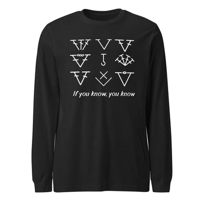 If you know, you know Long Sleeve Tee Black Heather / XS