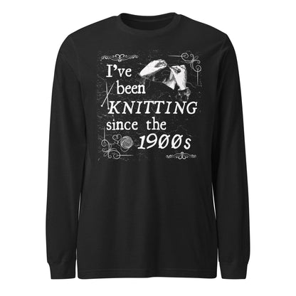 Knitting Since the 1900s Long Sleeve Tee Black Heather / XS
