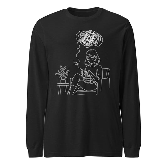 Mental Health Long Sleeve Tee Black Heather / XS