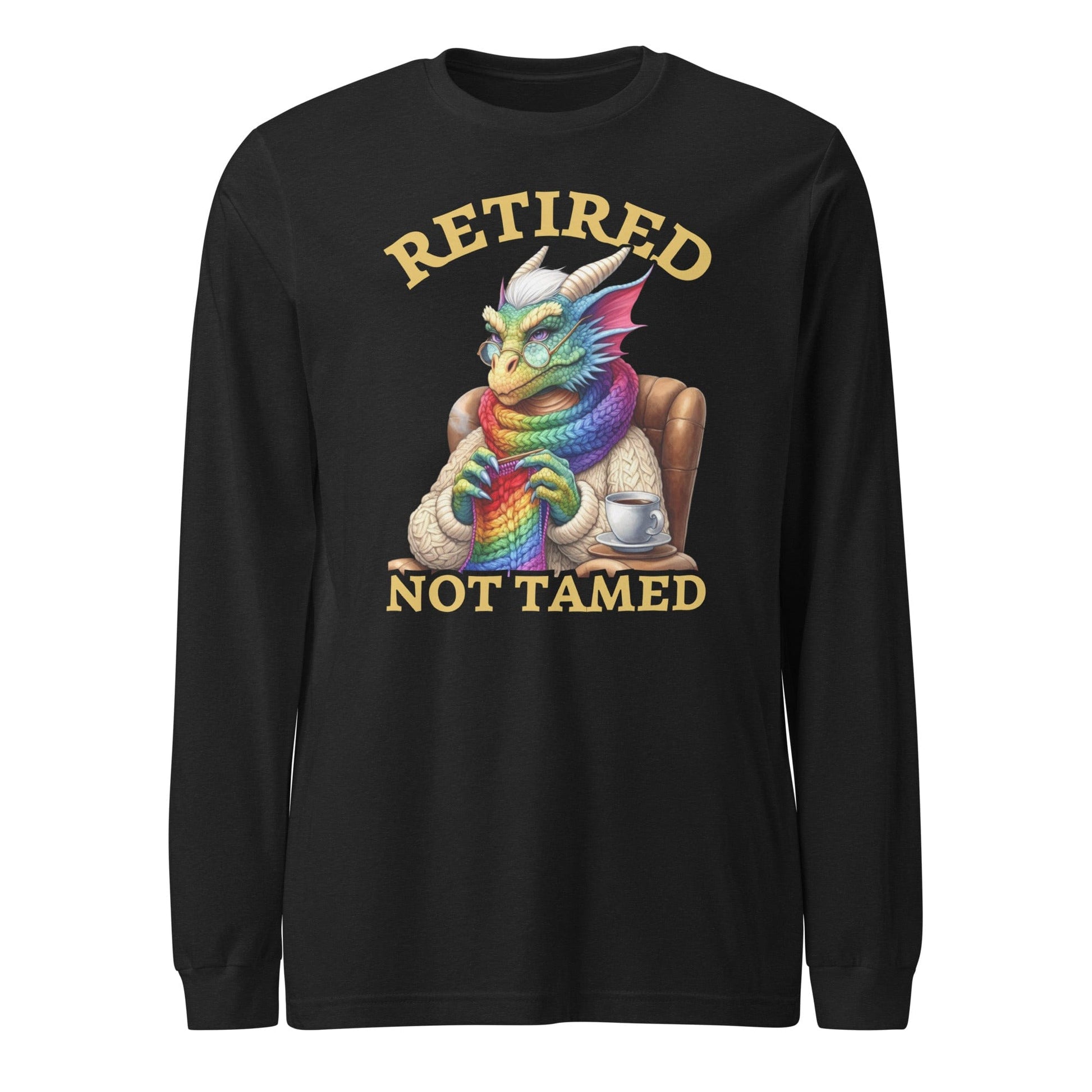 Retired not Tamed Long Sleeve Tee Black Heather / XS