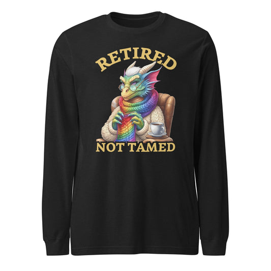 Retired not Tamed Long Sleeve Tee Black Heather / XS
