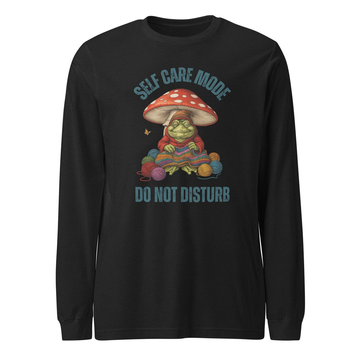 Self Care Mode Long Sleeve Tee Black Heather / XS
