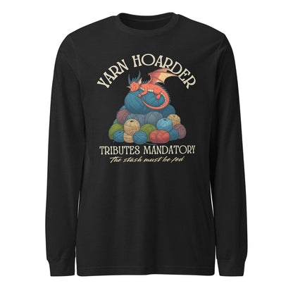 Yarn Hoarder Long Sleeve Tee Black Heather / XS