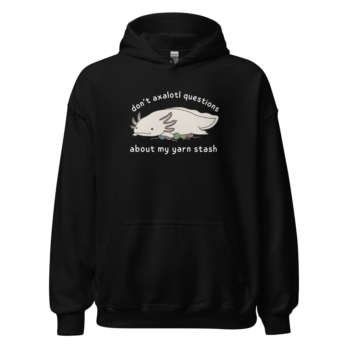 Axolotl Questions Hoodie Black / S