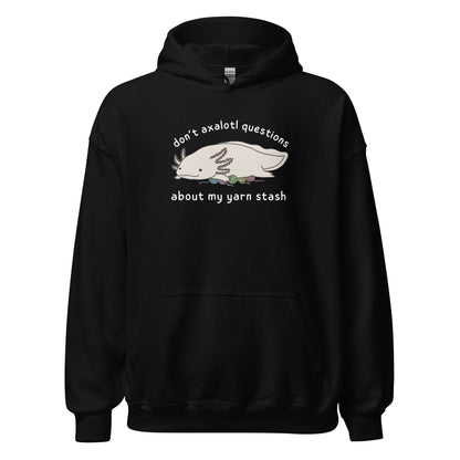 Axolotl Questions Hoodie Black / S