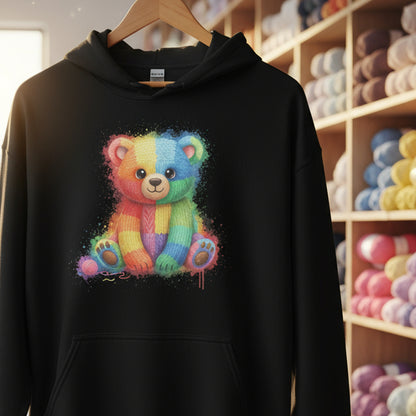Bear Dye Splash Hoodie Black / S