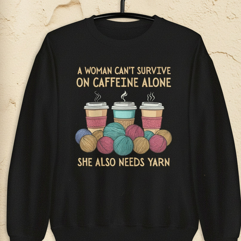Caffeine Alone Sweatshirt Black / S