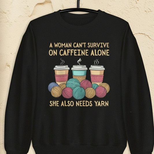 Caffeine Alone Sweatshirt Black / S
