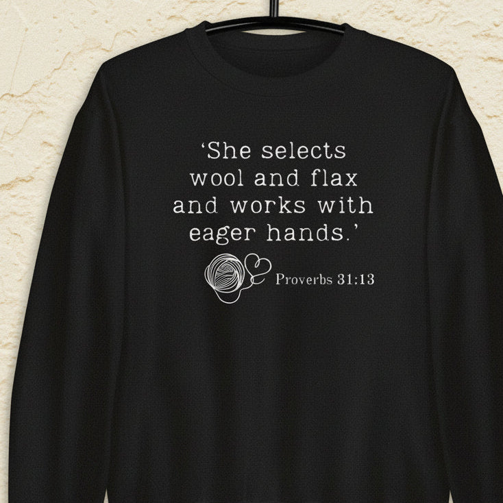 Christian Proverb Sweatshirt Black / S