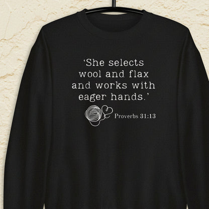 Christian Proverb Sweatshirt Black / S