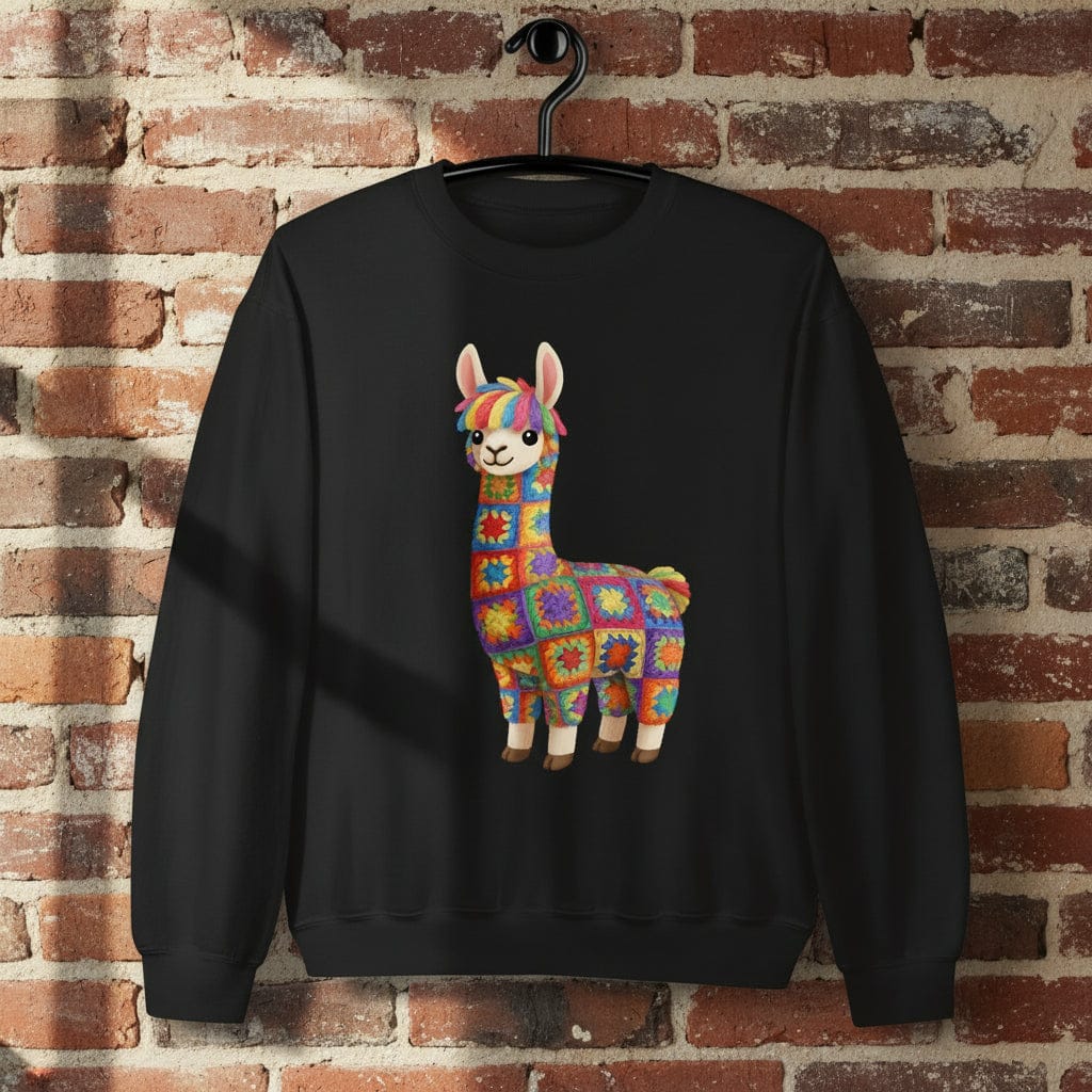 Crochet Alpaca Sweatshirt Black / S