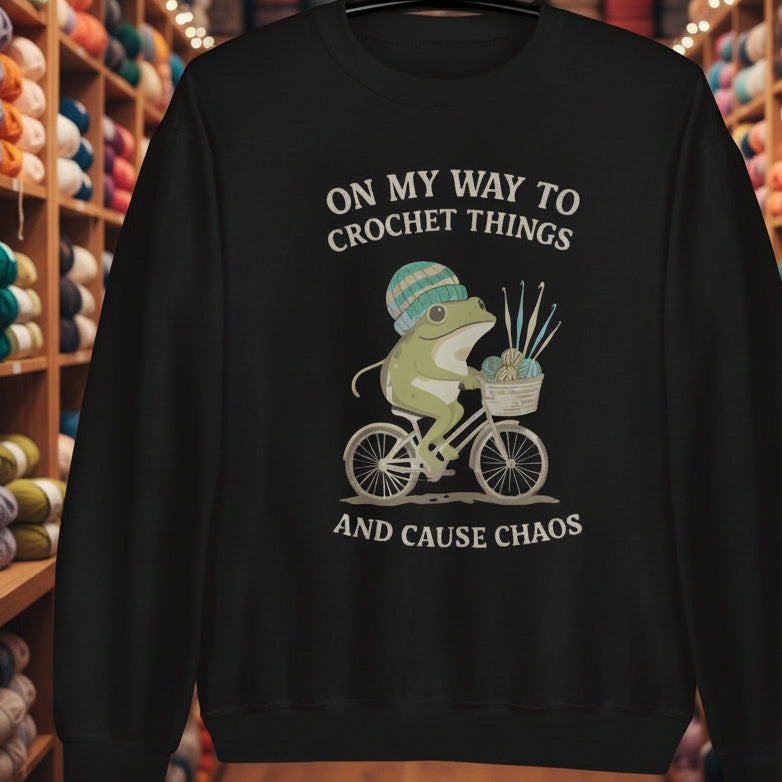 Crochet & Chaos Sweatshirt Black / S