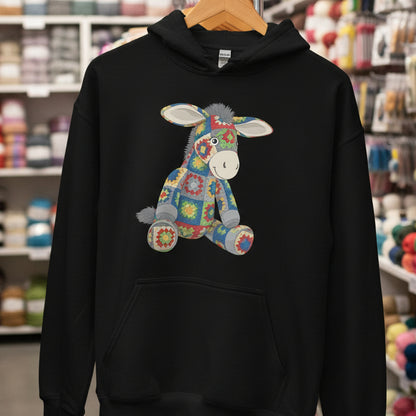 Crochet Donkey Hoodie Black / S