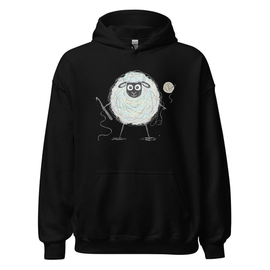 Crochet Sheepet Hoodie Black / S