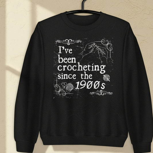 Crocheting Since the 1900s Sweatshirt Black / S