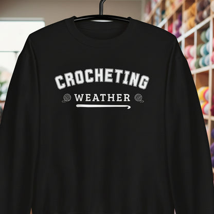 Crocheting Weather Sweatshirt Black / S